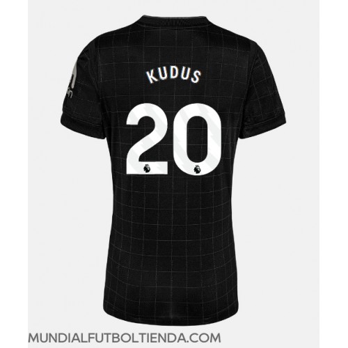 Camiseta Tottenham Hotspur Mohammed Kudus #20 Segunda Equipación Replica 2025-26 para mujer mangas cortas Camiseta Tottenham Hotspur Mohammed Kudus #20 Segunda Equipación Replica 2025-26 para mujer mangas cortas